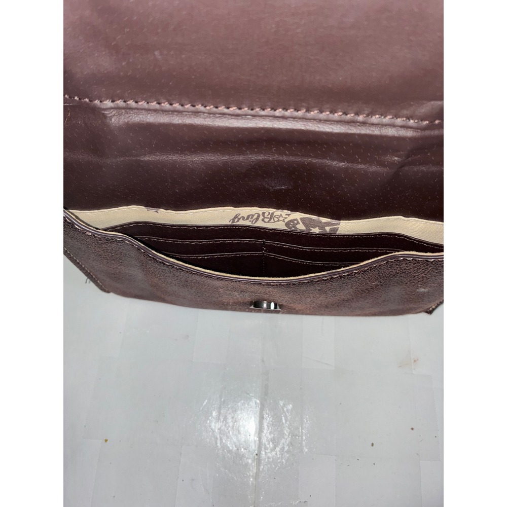 American Bling Montana West Brown Floral Embroidered Rhinestone Crossbody Purse - Picture 7 of 9